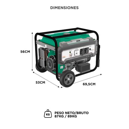 Generador Grupo Electrógeno 7500 Watts Bron by Gadnic 16 HP 25 L