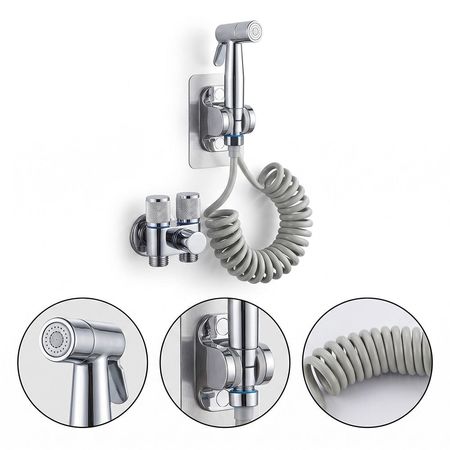 Bidet De Mano Portátil Rieti By Gadnic Acero Inoxidable 304 Con Válvula De Corte