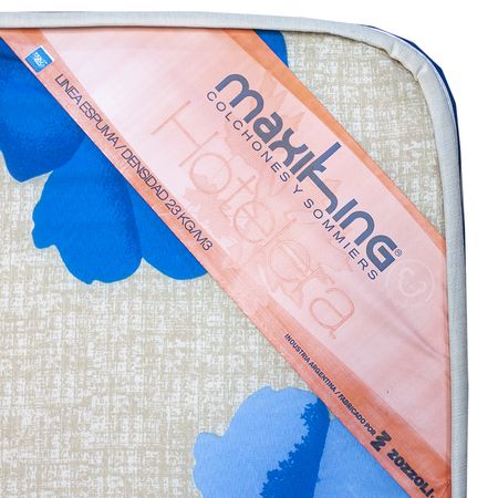 Colchon Maxiking Hotelero 1 Plaza y Media 100x190x18 de Espuma Tela de Sabana Resistente