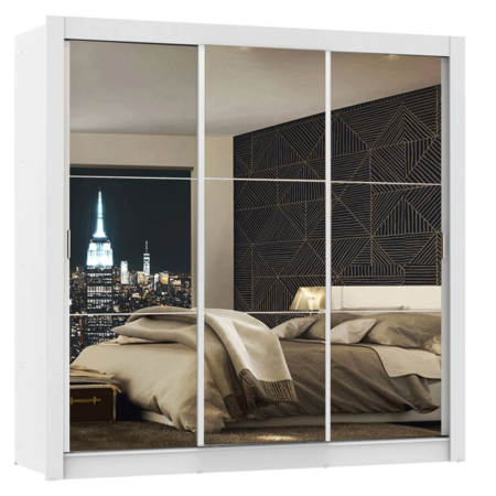 Placard Madesa 3 Puertas Corredizas Con Espejos 170x205x51 B
