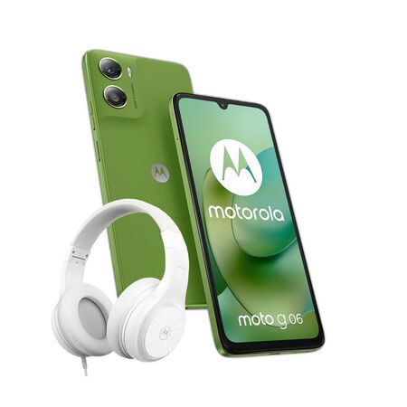 Combo Moto G06 4+128GB NFC Tendril + Auricular Over Ear XT120 Negro