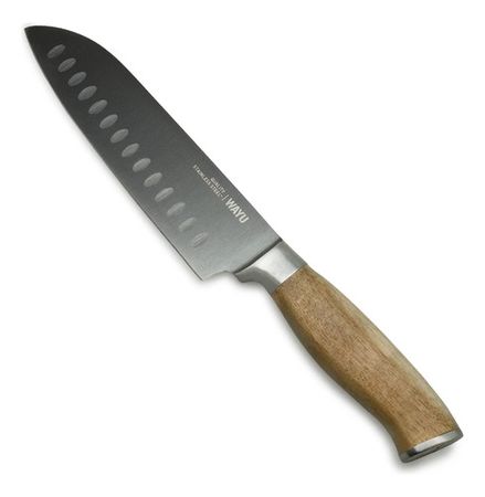 Cuchillo Santoku Wayu De Acero Inoxidable
