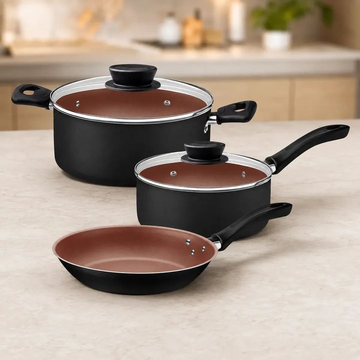 Batería De Cocina 3 Piezas Negro/ Cobre Linz Tramontina - Vista 2