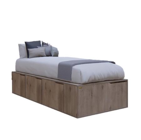 CAMA EMC CUBO 1 PLAZA 3 CAJONES, 1 ZAPATERO, BÁLTICO (CAMA0.90BAL)
