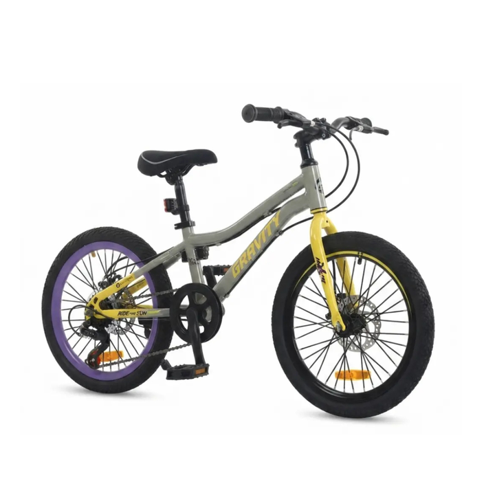 Bicicleta Gravity Roam R20 Infantil Gris Amarillo - Vista 4