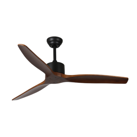 VENTILADOR TECHO ELANVENT - SORRENTO NEGRO + ASPAS NOGAL