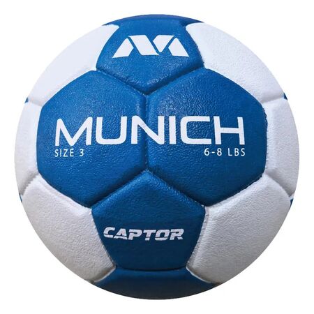 Pelota De Handball Munich Captor Foam Costura Mould Tech Azul/Blanco 3
