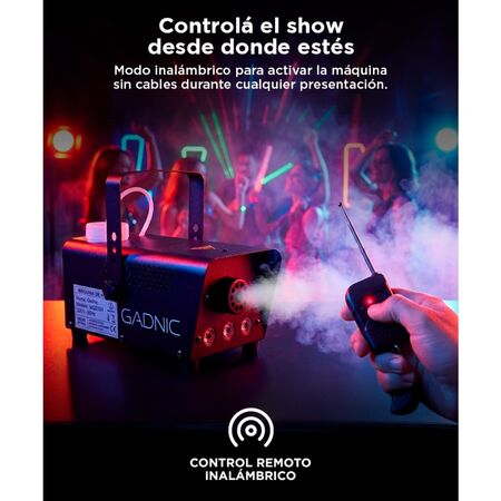 Maquina De Humo Gadnic 500W Con Control Remoto