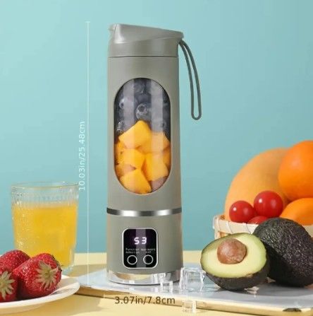 Licuadora shaker portatil digital recargable Usb 450ml