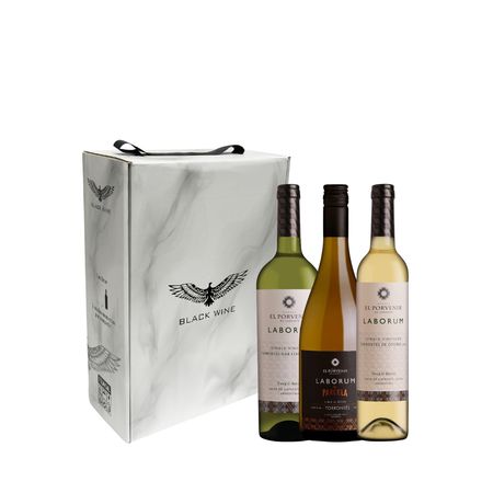 Set Vinos Blancos Laborum Torrontes Seleccion x 3 Con Estuche