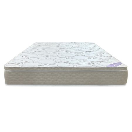Colchon de Resorte Pocket Inducol Pocket Firm Queen Size 150x190x24cm Con Pillow de Alta Densidad Extra Firme Con Marco Perimetral de Espuma Rigida Tejido Pique Matelasseado