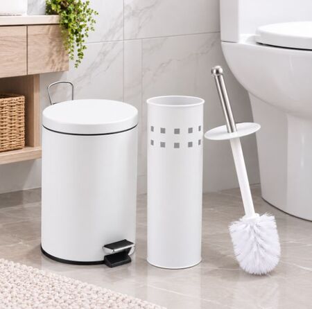 Set cesto 3 lts con escobilla baño