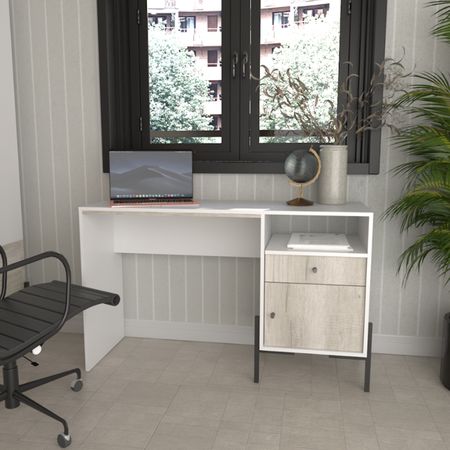 Escritorio Linea Metalwood 1 Cajon y 1 Puerta Tables Cod: 4255 Everest-Nevado