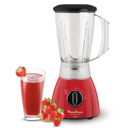 LICUADORA OPTIMIX PLUS ROJA MOULINEX LM270558