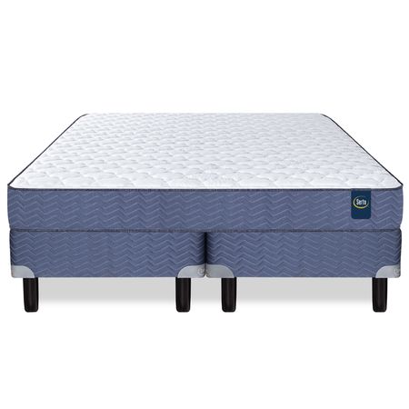Colchon y Sommier Serta Indiana Super King 200x200 De Resortes Bonell Con Espuma Firme