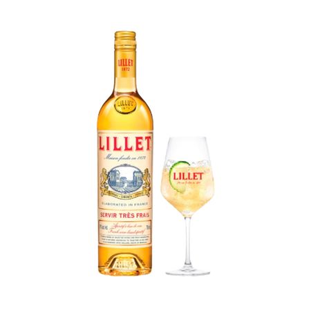 Aperitivo  Lillet Blanc y Copa Con Estuche