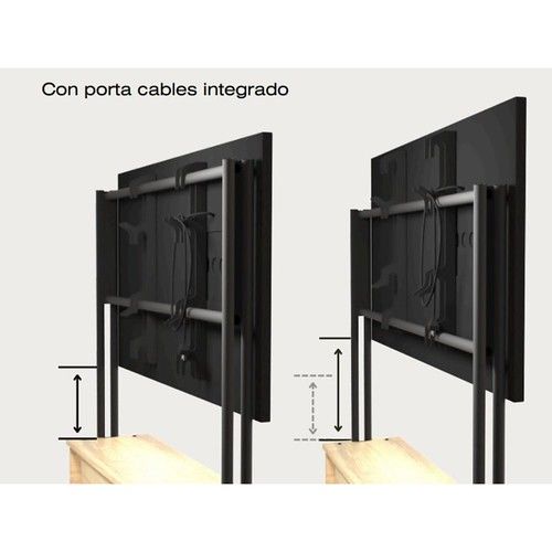 Rack TV Movil DS Home Negro - Vista 3