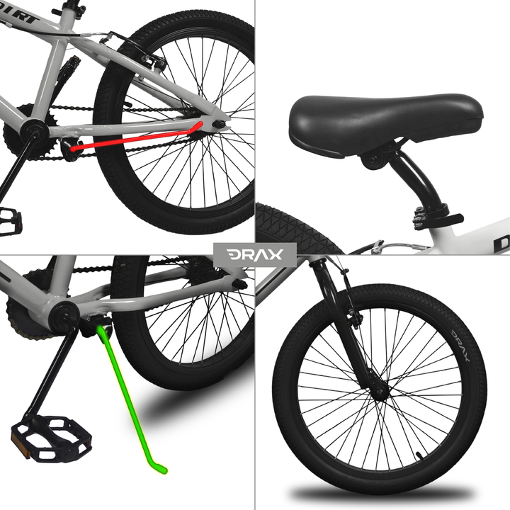 Bicicleta Bmx Freestyle Drax Dirt Rodado 20 Acero V-brakes - Vista 3