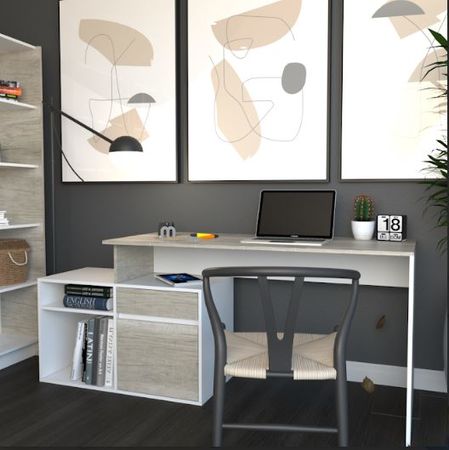 Escritorio Linea Home C/ Mueble 1pta 1cajon 3048 Nev/Ev Tables