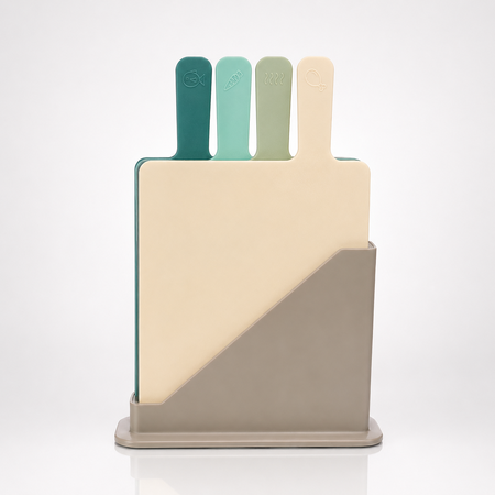 Set 4 Tablas para Picar Cortar con Soporte Base Antideslizante Aston