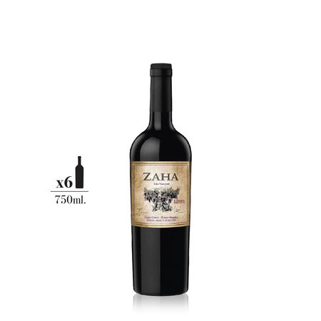 Vino Tinto Zaha Cabernet Sauvignon Caja x 6