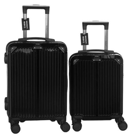 Set 2 Valijas Chicas Dudley Policarbonato Negro (20"- 18")