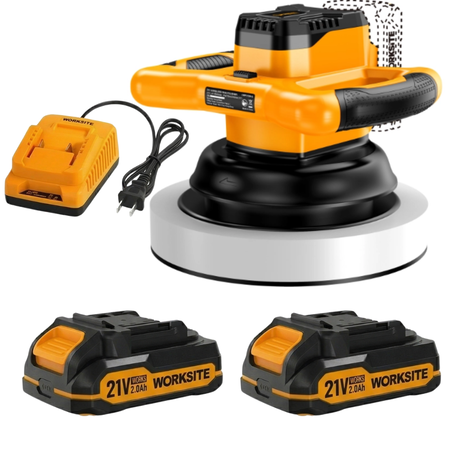 Pulidora Orbital Auto Inalambrica Bateria Worksite 3500 Rpm