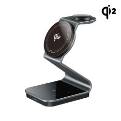 Estacion de Carga Rapida Inalambrica 3 en 1 MagCharger Qi2