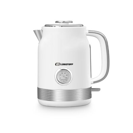 Pava Electrica Lusqtoff Con Reloj Termometro Blanca 1,7 Lts