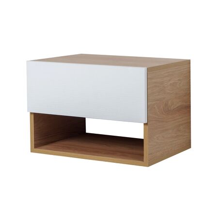 MESA DE LUZ RICCHEZZE FLOTANTE 1C MURANO HICKORY / BLANCO TX