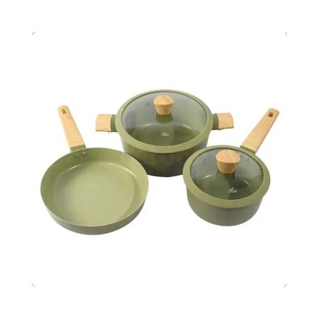 Bateria De Cocina Hudson 5 Piezas Antiadherente Aluminio