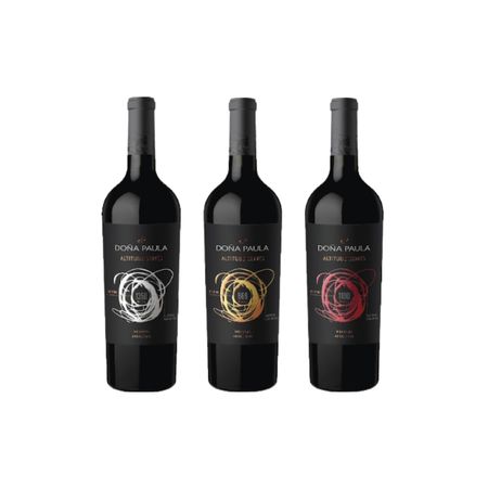 Set Vinos Tintos Doña Paula De Altura Seleccion x 3 Con Estuche
