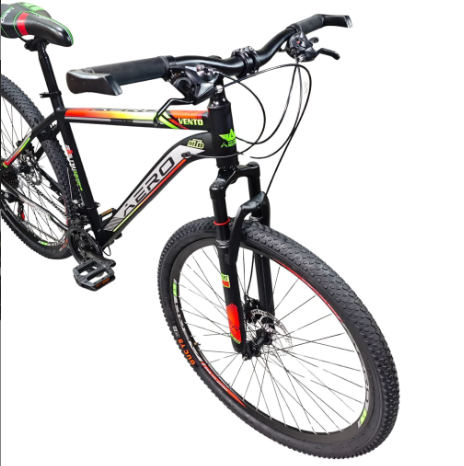 BICICLETA AERO BIKE – MODELO VENTORODADO 29 21 VELOCIDADES DISEÑO ITALIANO (NEGRO- VERDE) - Vista 3