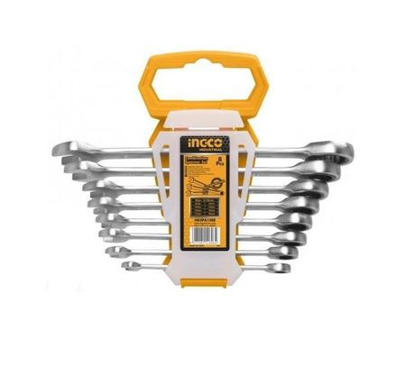 Set Industrial De Llaves Combinadas Con Crique ( 8 Pcs ) ( HKSPAR1082)