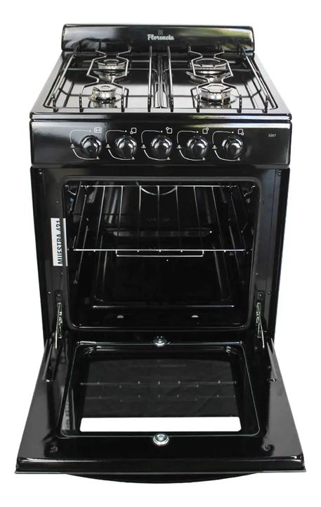 Cocina Multigas 4 Hornallas 56cm Florencia 5507 Negro - Vista 1