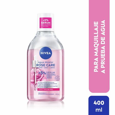 Agua micelar bifásica NIVEA Rose Care x 400 ml