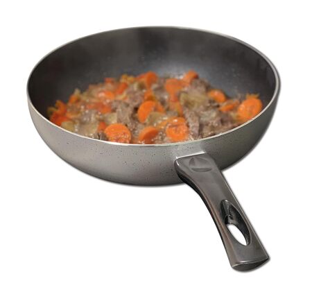 Wok Antiadherente Gris Granito De 28 Cm