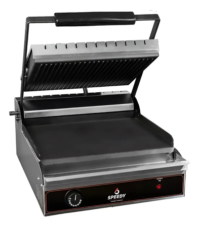 Tostador Grill Panini Electrico Plancha Profesional Speedy Plateado