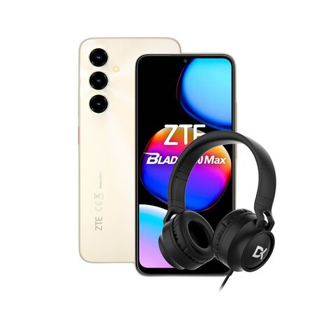 Combo ZTE V80 Max 4+256GB Dorado + Auricular Vincha Dekkin USB-C