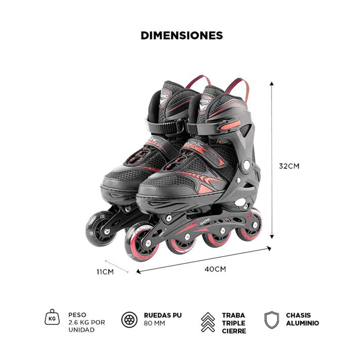 Roller Profesional Gadnic RL01 Plus Aluminio Extensible Ruedas PU - Large - Vista 6