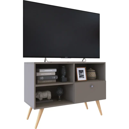 Rack Escandinavo Para Tv Audio Delos Esc 880 Gris Cubanita