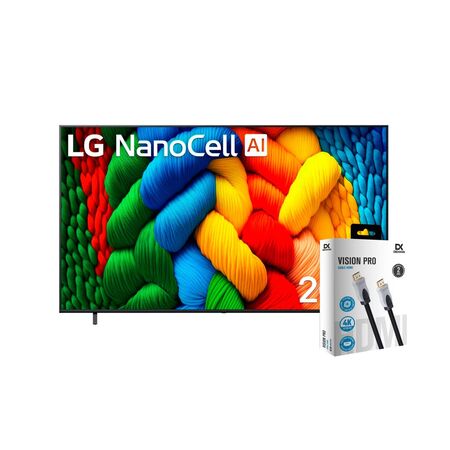 Combo Smart TV LG NanoCell 4K 75" + Cable HDMI Dekkin 2m 4K