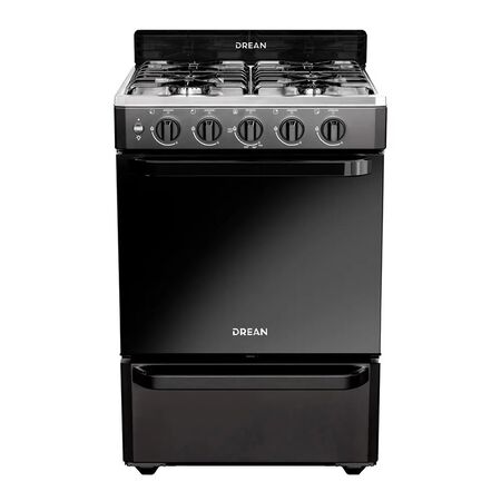 Cocina Drean 56cm Negra Horno 74L Luz Encendido Parrilla CD5603AN0