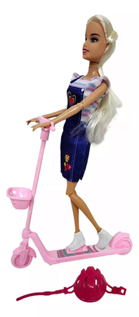 Muñeca Tiny Fantasy De Paseo En Su Monopatin ELG 54925 Sebigus 