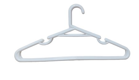 Perchas Plasticas Pack x 12 und Reforzadas Compactor Blanco