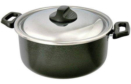Cacerola Guadix Antiadherente 22cm Guadixflon 4lts Con Asas Negro