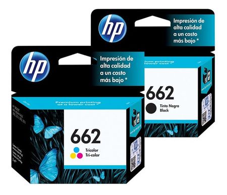 Kit De Cartuchos Hp 662 Advantage Tricolor + Negro Original