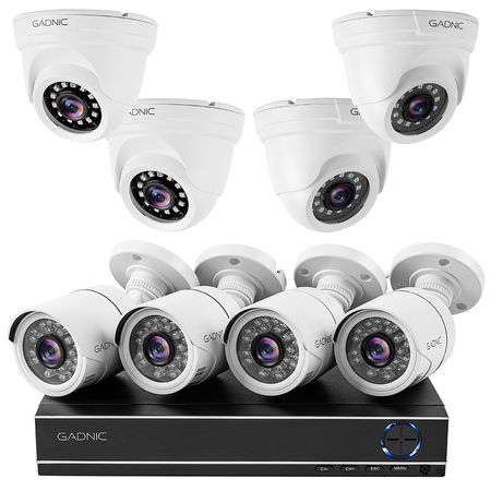 Kit x4 de Cámaras de Seguridad Interior/Exterior + 4 Domos De Interior FULL HD 1080 Visión Nocturna