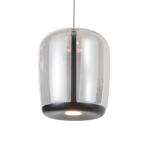 Colgante Atenas Lámpara Led 12w + 26w Moderna Vidrio
