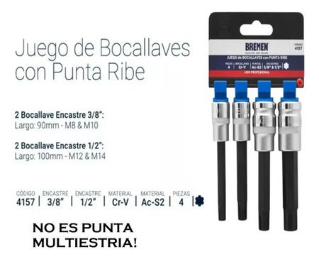 Set Tubos Ribe Bremen 4 Piezas Largos